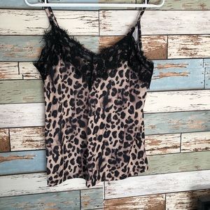 Dex lace cheetah print cami